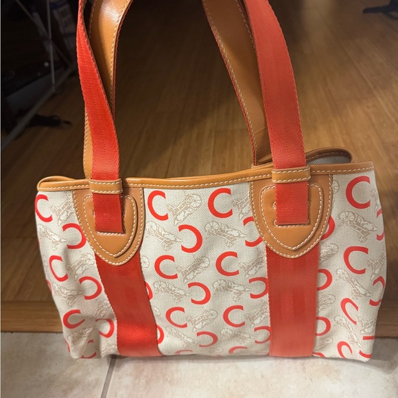 Celine 2 Way Bag Orange and Cream/Tan - Picture 2 of 10
